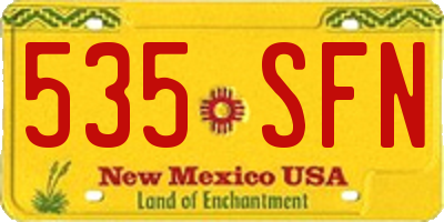 NM license plate 535SFN