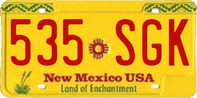 NM license plate 535SGK