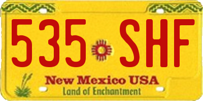NM license plate 535SHF