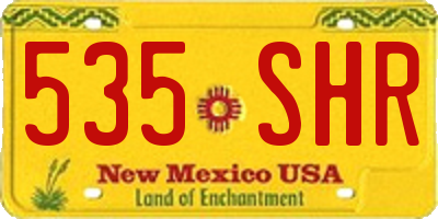 NM license plate 535SHR