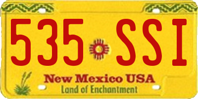 NM license plate 535SSI