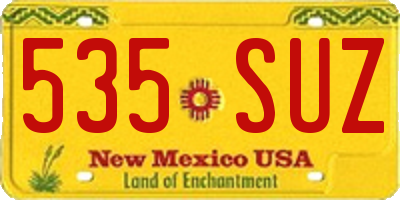 NM license plate 535SUZ