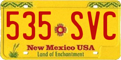 NM license plate 535SVC
