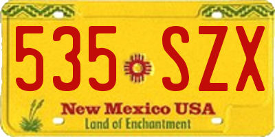 NM license plate 535SZX