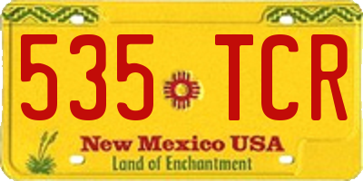 NM license plate 535TCR