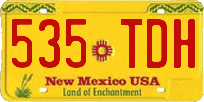 NM license plate 535TDH