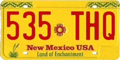 NM license plate 535THQ