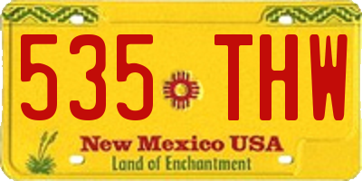 NM license plate 535THW