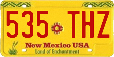 NM license plate 535THZ