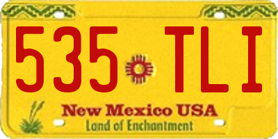 NM license plate 535TLI