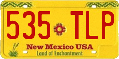 NM license plate 535TLP