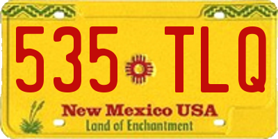 NM license plate 535TLQ