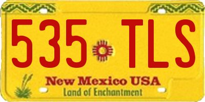 NM license plate 535TLS