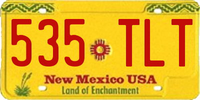 NM license plate 535TLT