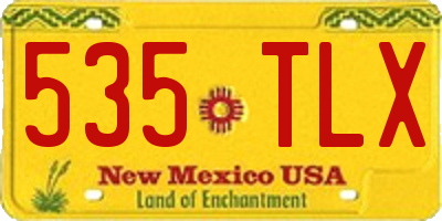 NM license plate 535TLX