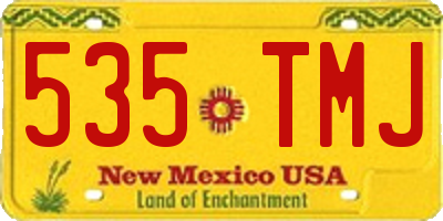 NM license plate 535TMJ