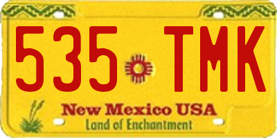 NM license plate 535TMK