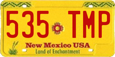 NM license plate 535TMP