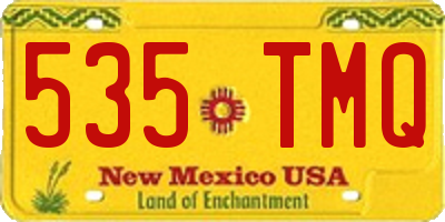 NM license plate 535TMQ