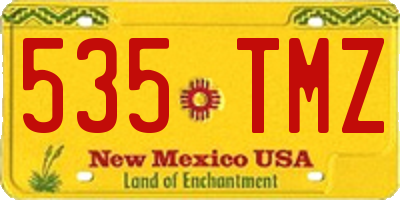 NM license plate 535TMZ