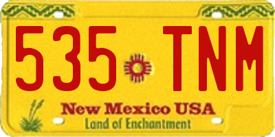 NM license plate 535TNM