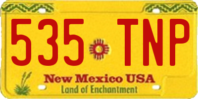 NM license plate 535TNP