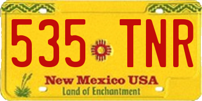NM license plate 535TNR