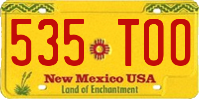 NM license plate 535TOO