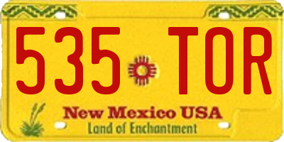 NM license plate 535TOR