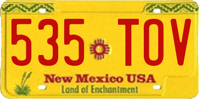 NM license plate 535TOV