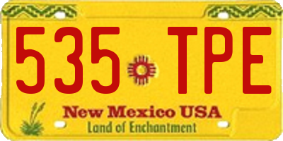 NM license plate 535TPE