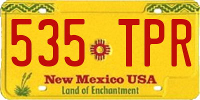 NM license plate 535TPR
