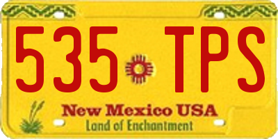 NM license plate 535TPS