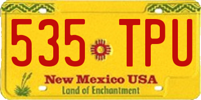 NM license plate 535TPU