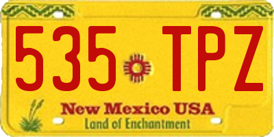 NM license plate 535TPZ