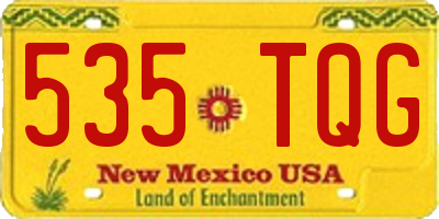 NM license plate 535TQG