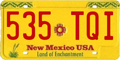 NM license plate 535TQI