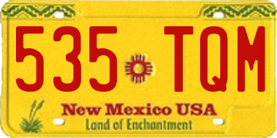 NM license plate 535TQM