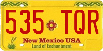 NM license plate 535TQR