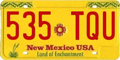 NM license plate 535TQU