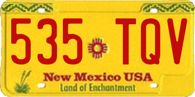 NM license plate 535TQV