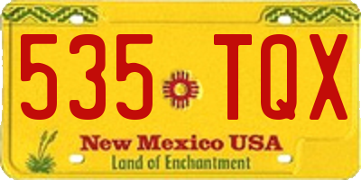 NM license plate 535TQX