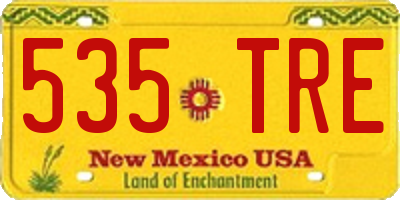 NM license plate 535TRE