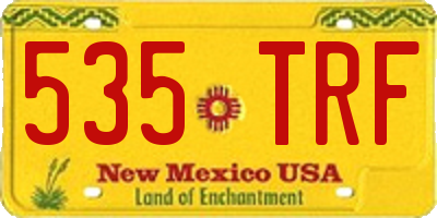 NM license plate 535TRF