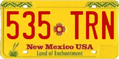 NM license plate 535TRN