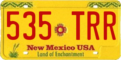 NM license plate 535TRR