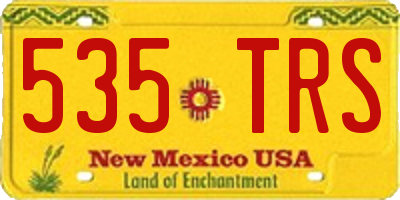 NM license plate 535TRS