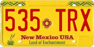NM license plate 535TRX
