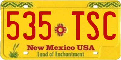NM license plate 535TSC