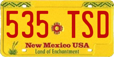 NM license plate 535TSD
